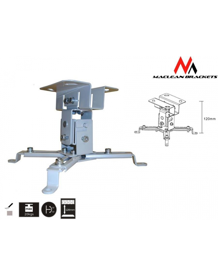 Maclean MC-582 sufitowy uchwyt do projektora 12cm 20kg główny