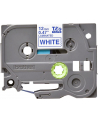 Taśma laminowana do P-touch, Brother TZE-233 12mm biała/niebieski nadruk - nr 25