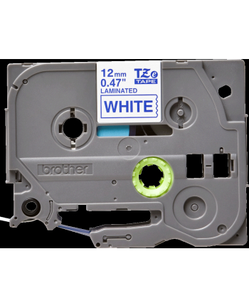 Taśma laminowana do P-touch, Brother TZE-233 12mm biała/niebieski nadruk nr 1