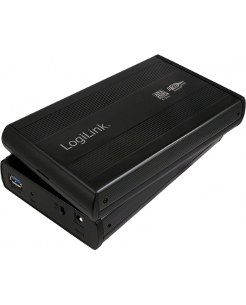 LOGILINK UA0107, 3.5 SATA  drive case, USB 3.0  black, ALU