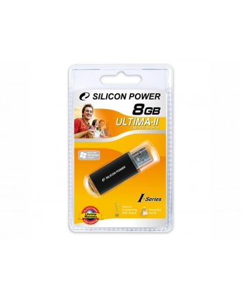 Pamięć Pendrive USB 2.0 SILICON Ultima II-Ise/8G Black - Aluminiowa Obudowa nr 1