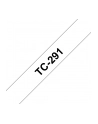Taśma laminowana do P-touch, Brother TC-241 9mm biała/czarny nadruk - nr 1