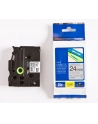 Taśma matowa do P-touch, Brother TZE-M951 24mm srebrna metaliczna/czarny nadruk - nr 20