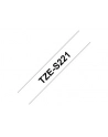 Taśma laminowana mocna do P-touch, Brother TZE-S221 9mm biała/czarny nadruk - nr 25