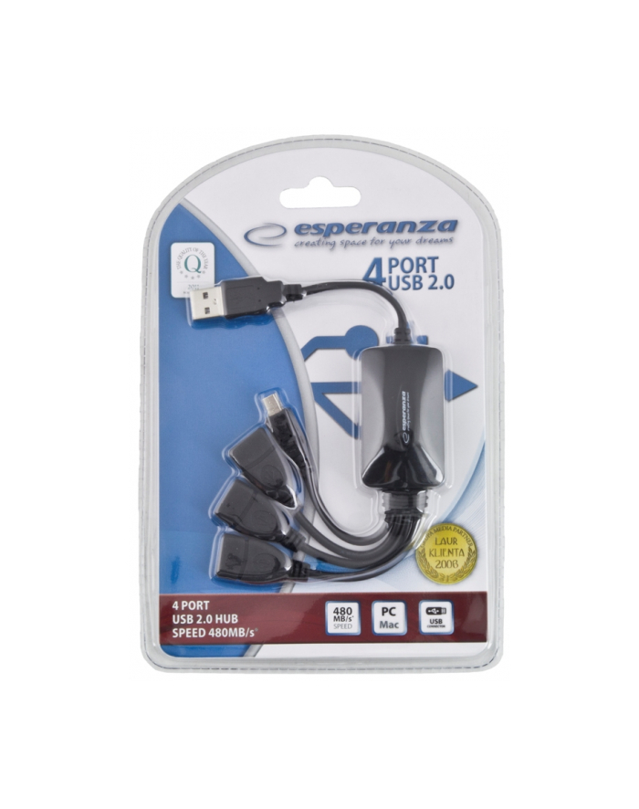 ESPERANZA Hub 4 Porty EA114 USB 2.0 główny