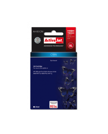 ActiveJet AH-951CRX tusz cyan do drukarki HP (zamiennik HP 951XL CN046AE)