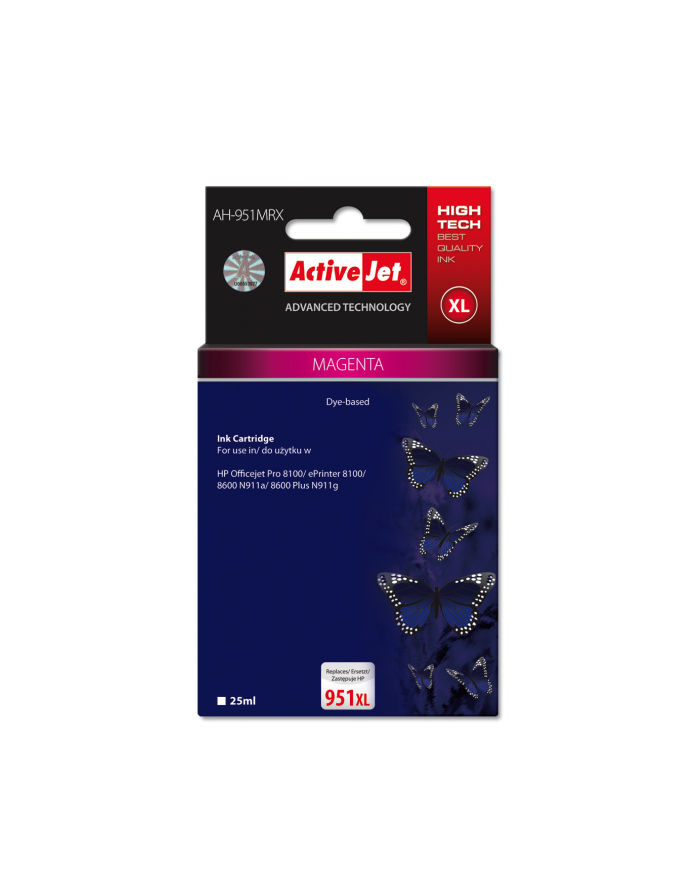 ActiveJet AH-951MRX tusz magenta do drukarki HP (zamiennik HP 951XL CN047AE) główny