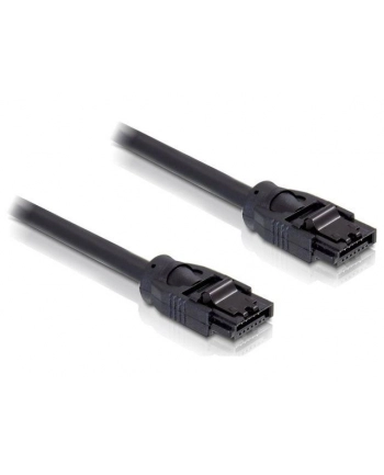 KABEL SATA DATA III (6GB/S) 30CM ZATRZ. MET. OKRĄGŁY DELOCK nr 1