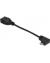 KABEL USB MICRO KĄTOWY 90”->USB AM(F) OTG 11CM DELOCK - nr 114