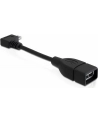 KABEL USB MICRO KĄTOWY 90”->USB AM(F) OTG 11CM DELOCK - nr 117