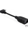 KABEL USB MICRO KĄTOWY 90”->USB AM(F) OTG 11CM DELOCK - nr 120
