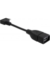 KABEL USB MICRO KĄTOWY 90”->USB AM(F) OTG 11CM DELOCK - nr 122