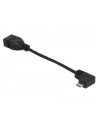 KABEL USB MICRO KĄTOWY 90”->USB AM(F) OTG 11CM DELOCK - nr 19