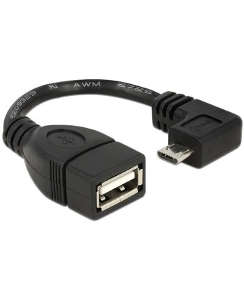 KABEL USB MICRO KĄTOWY 90”->USB AM(F) OTG 11CM DELOCK nr 1