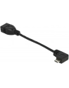 KABEL USB MICRO KĄTOWY 90”->USB AM(F) OTG 11CM DELOCK - nr 56