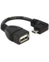KABEL USB MICRO KĄTOWY 90”->USB AM(F) OTG 11CM DELOCK - nr 77
