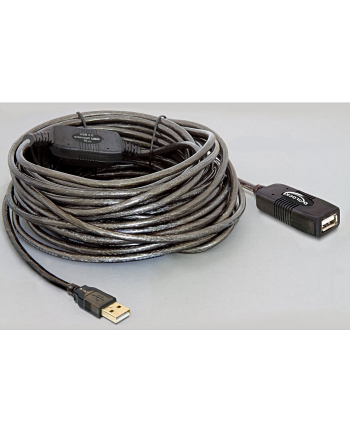 PRZEDŁUŻACZ USB AM-AF 2.0 15M AKTYWNY BLACK DELOCK