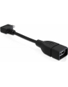 KABEL USB MICRO KĄTOWY 90”->USB AM(F) OTG 11CM DELOCK - nr 98