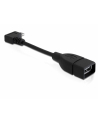 KABEL USB MICRO KĄTOWY 90”->USB AM(F) OTG 11CM DELOCK - nr 99