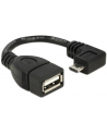 KABEL USB MICRO KĄTOWY 90”->USB AM(F) OTG 11CM DELOCK - nr 100