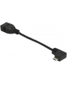 KABEL USB MICRO KĄTOWY 90”->USB AM(F) OTG 11CM DELOCK - nr 111