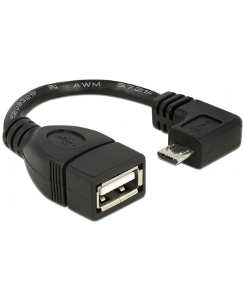 KABEL USB MICRO KĄTOWY 90”->USB AM(F) OTG 11CM DELOCK