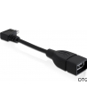 KABEL USB MICRO KĄTOWY 90”->USB AM(F) OTG 11CM DELOCK - nr 25