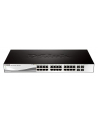 D-LINK DGS-1210-28, Gigabit Smart Switch with 24 10/100/1000Base-T ports and 4 Gigabit MiniGBIC (SFP) ports, 802.3x Flow Control, 802.3ad Link Aggregation, 802.1Q VLAN, 802.1p Priority Queues, Port mirroring, Jumbo Frame support, 802.1D STP, ACL, LLD - nr 1