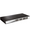 D-LINK DGS-1210-28, Gigabit Smart Switch with 24 10/100/1000Base-T ports and 4 Gigabit MiniGBIC (SFP) ports, 802.3x Flow Control, 802.3ad Link Aggregation, 802.1Q VLAN, 802.1p Priority Queues, Port mirroring, Jumbo Frame support, 802.1D STP, ACL, LLD - nr 30