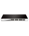 D-LINK DGS-1210-28, Gigabit Smart Switch with 24 10/100/1000Base-T ports and 4 Gigabit MiniGBIC (SFP) ports, 802.3x Flow Control, 802.3ad Link Aggregation, 802.1Q VLAN, 802.1p Priority Queues, Port mirroring, Jumbo Frame support, 802.1D STP, ACL, LLD - nr 38