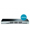 D-LINK DGS-1210-28, Gigabit Smart Switch with 24 10/100/1000Base-T ports and 4 Gigabit MiniGBIC (SFP) ports, 802.3x Flow Control, 802.3ad Link Aggregation, 802.1Q VLAN, 802.1p Priority Queues, Port mirroring, Jumbo Frame support, 802.1D STP, ACL, LLD - nr 55