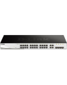 D-LINK DGS-1210-28, Gigabit Smart Switch with 24 10/100/1000Base-T ports and 4 Gigabit MiniGBIC (SFP) ports, 802.3x Flow Control, 802.3ad Link Aggregation, 802.1Q VLAN, 802.1p Priority Queues, Port mirroring, Jumbo Frame support, 802.1D STP, ACL, LLD - nr 62