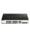 D-LINK DGS-1210-20, Gigabit Smart Switch with 16 10/100/1000Base-T ports and 4 Gigabit MiniGBIC (SFP) ports, 802.3x Flow Control, 802.3ad Link Aggregation, 802.1Q VLAN, 802.1p Priority Queues, Port mirroring,, Jumbo Frame support, 802.1D STP, ACL, LL - nr 35
