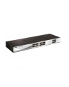 D-LINK DGS-1210-20, Gigabit Smart Switch with 16 10/100/1000Base-T ports and 4 Gigabit MiniGBIC (SFP) ports, 802.3x Flow Control, 802.3ad Link Aggregation, 802.1Q VLAN, 802.1p Priority Queues, Port mirroring,, Jumbo Frame support, 802.1D STP, ACL, LL - nr 62