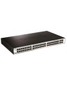 D-LINK DGS-1210-52, Gigabit Smart Switch with 48 10/100/1000Base-T ports and 4 Gigabit MiniGBIC (SFP) ports, 802.3x Flow Control, 802.3ad Link Aggregation, 802.1Q VLAN, 802.1p Priority Queues, Port mirroring, Jumbo Frame support, 802.1D STP, ACL, LLD - nr 18