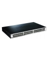 D-LINK DGS-1210-52, Gigabit Smart Switch with 48 10/100/1000Base-T ports and 4 Gigabit MiniGBIC (SFP) ports, 802.3x Flow Control, 802.3ad Link Aggregation, 802.1Q VLAN, 802.1p Priority Queues, Port mirroring, Jumbo Frame support, 802.1D STP, ACL, LLD - nr 23