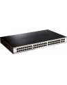 D-LINK DGS-1210-52, Gigabit Smart Switch with 48 10/100/1000Base-T ports and 4 Gigabit MiniGBIC (SFP) ports, 802.3x Flow Control, 802.3ad Link Aggregation, 802.1Q VLAN, 802.1p Priority Queues, Port mirroring, Jumbo Frame support, 802.1D STP, ACL, LLD - nr 25