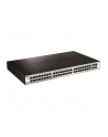 D-LINK DGS-1210-52, Gigabit Smart Switch with 48 10/100/1000Base-T ports and 4 Gigabit MiniGBIC (SFP) ports, 802.3x Flow Control, 802.3ad Link Aggregation, 802.1Q VLAN, 802.1p Priority Queues, Port mirroring, Jumbo Frame support, 802.1D STP, ACL, LLD - nr 26