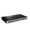 D-LINK DGS-1210-52, Gigabit Smart Switch with 48 10/100/1000Base-T ports and 4 Gigabit MiniGBIC (SFP) ports, 802.3x Flow Control, 802.3ad Link Aggregation, 802.1Q VLAN, 802.1p Priority Queues, Port mirroring, Jumbo Frame support, 802.1D STP, ACL, LLD - nr 35