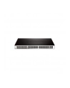 D-LINK DGS-1210-52, Gigabit Smart Switch with 48 10/100/1000Base-T ports and 4 Gigabit MiniGBIC (SFP) ports, 802.3x Flow Control, 802.3ad Link Aggregation, 802.1Q VLAN, 802.1p Priority Queues, Port mirroring, Jumbo Frame support, 802.1D STP, ACL, LLD - nr 50