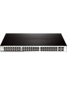 D-LINK DGS-1210-52, Gigabit Smart Switch with 48 10/100/1000Base-T ports and 4 Gigabit MiniGBIC (SFP) ports, 802.3x Flow Control, 802.3ad Link Aggregation, 802.1Q VLAN, 802.1p Priority Queues, Port mirroring, Jumbo Frame support, 802.1D STP, ACL, LLD - nr 54