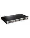 D-LINK DGS-1210-52, Gigabit Smart Switch with 48 10/100/1000Base-T ports and 4 Gigabit MiniGBIC (SFP) ports, 802.3x Flow Control, 802.3ad Link Aggregation, 802.1Q VLAN, 802.1p Priority Queues, Port mirroring, Jumbo Frame support, 802.1D STP, ACL, LLD - nr 59