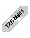 Tasiemka Brother TZEM951 24mm Black/silver - nr 13
