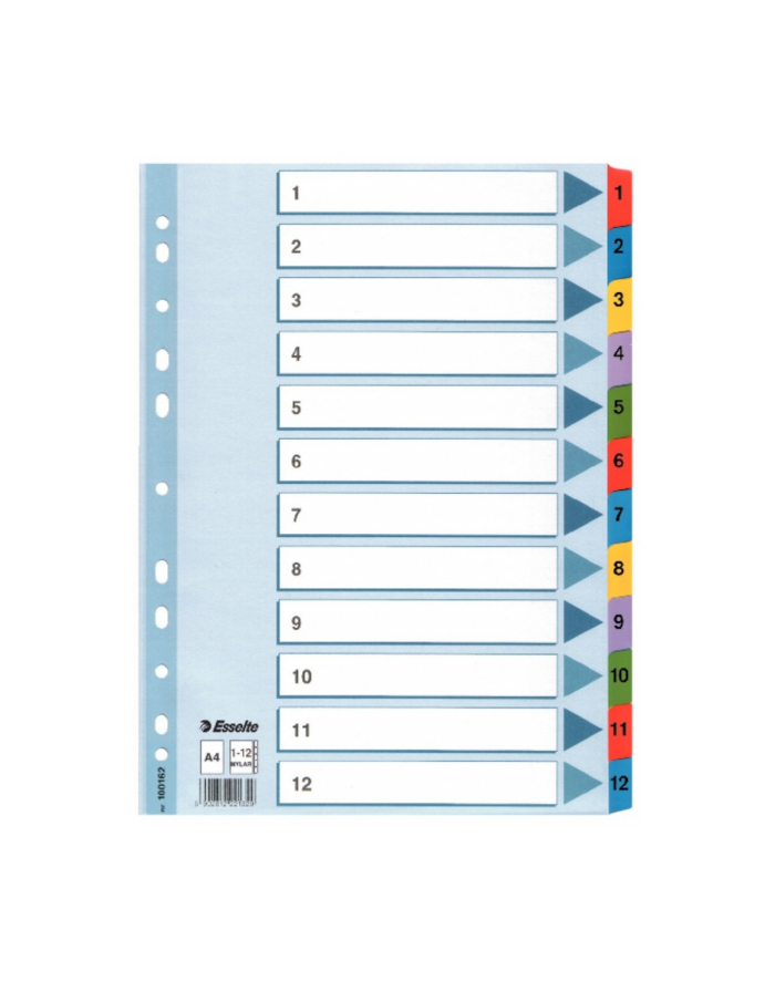 PZEKLADKI MYLAR ESSELTE 1-12 KARTONOWE,BIALE główny