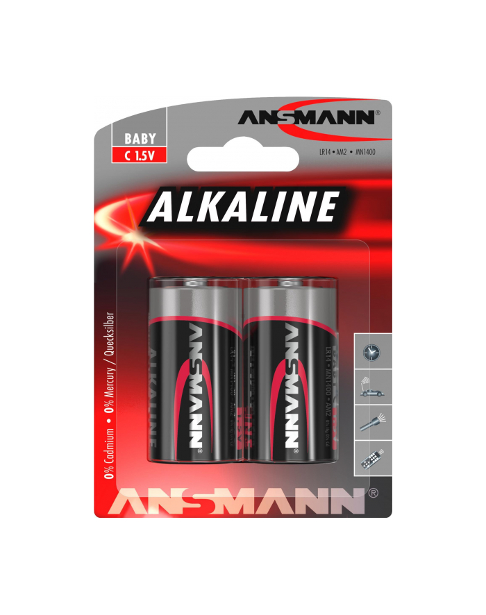 Bateria alkaliczna RED 2xC(LR14) główny