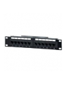 PATCH PANEL 10'' 12 PORT 1U KAT.5E CZARNY EQUIP - nr 14