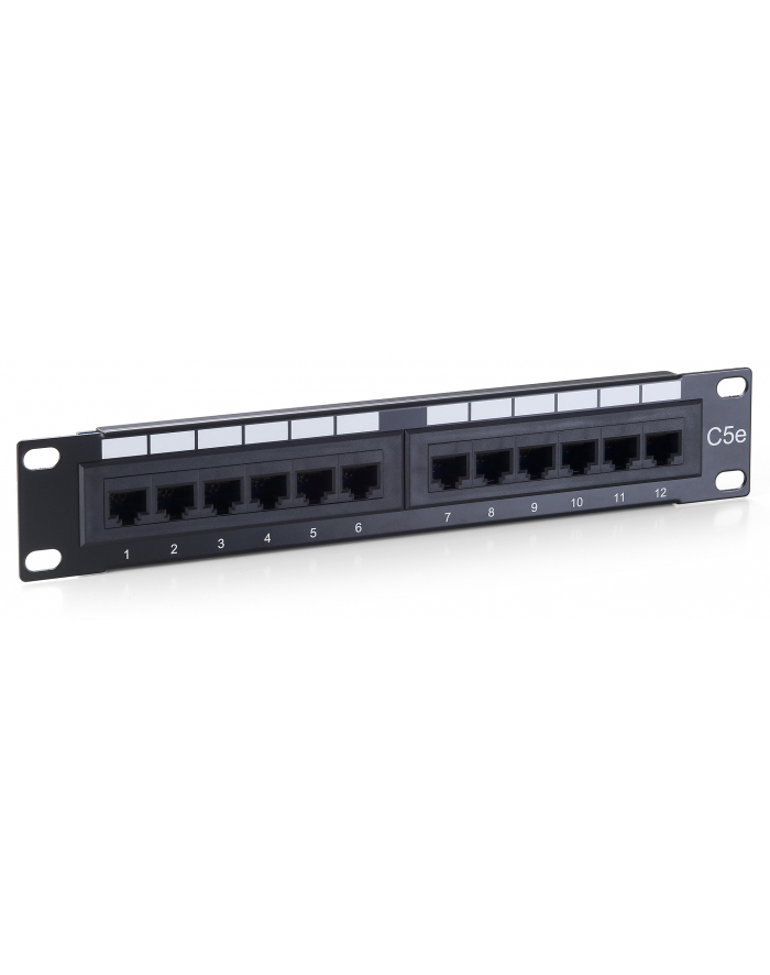 PATCH PANEL 10'' 12 PORT 1U KAT.5E CZARNY EQUIP główny