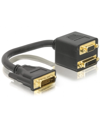 ADAPTER DVI-I(M)(24+5) DUAL LINK->DVI-D(F)(24+1) +VGA(15F) DELOCK nr 1