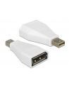 ADAPTER DISPLAYPORT MINI(M)->DISPLAYPORT(F) DELOCK WHITE - nr 2