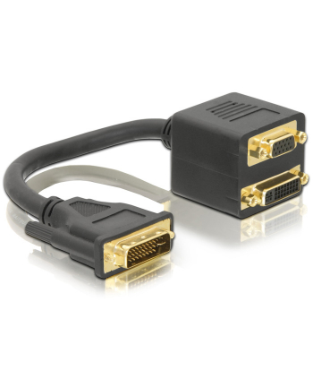 ADAPTER DVI-I(M)(24+5) DUAL LINK->DVI-D(F)(24+1) +VGA(15F) DELOCK